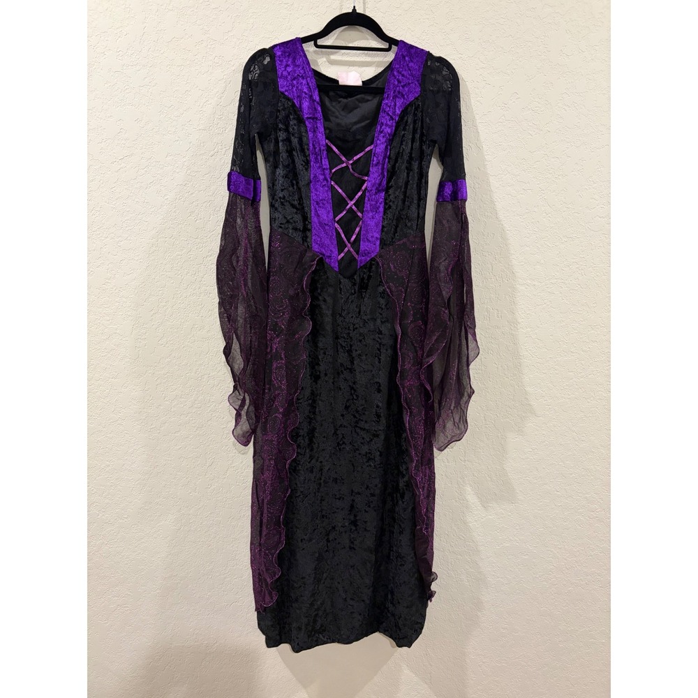Franco American Novelty Teen Gothic Vampire Sorceress Costume Dress Black Purple